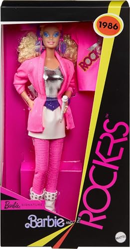 BARBIE SIGNATURE DOLL AND THE ROCKERS COLLECTIBLE REPRO DOLL LÍNEA 40 ANIVERSARIO DE 1986 SOPORTE PARA MUÑECA Y EMBALAJE - 6