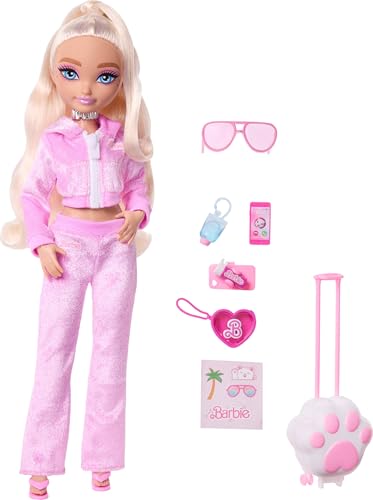 BARBIE DREAM BESTIES WEEKEND GETAWAY MALIBU MUÑECA Y ACCESORIOS MUÑECA DE MODA CON MODAS EXTRAÍBLES Y 7 PIEZAS DE JUGUETE - 1