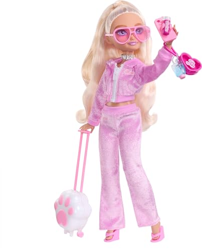 BARBIE DREAM BESTIES WEEKEND GETAWAY MALIBU MUÑECA Y ACCESORIOS MUÑECA DE MODA CON MODAS EXTRAÍBLES Y 7 PIEZAS DE JUGUETE - 5