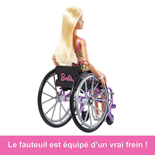 MUÑECA BARBIE CON SILLA DE RUEDAS Y RAMPA JUGUETES Y REGALOS PARA NIÑOS RUBIA BARBIE FASHIONISTAS MONO ARCOÍRIS ROPA Y ACCESORIOS - 4