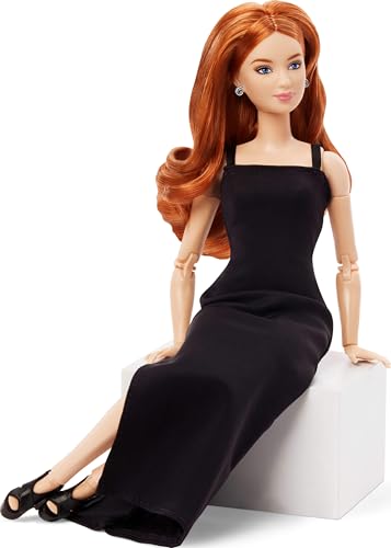 BARBIE BASICS MUÑECA COLECCIONISTA MODELO 04 CON PELO RIZADO ROJO MINI VESTIDO NEGRO Y ZAPATOS DE PLATAFORMA MODA DE AJUSTE - 4
