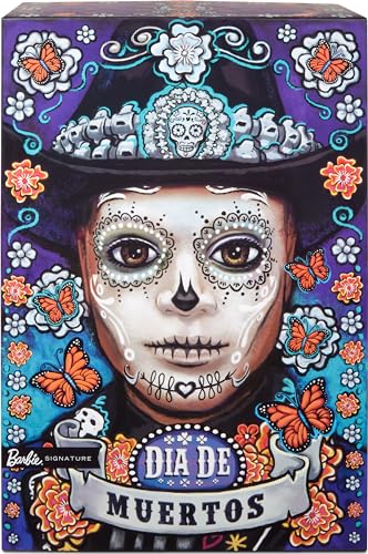 BARBIE SIGNATURE KEN FASHION MUÑECA 2023 DIA DE MUERTOS COLECCIONABLE CON CHAQUETA AZUL SOMBRERO NEGRO Y SOPORTE PARA MUÑECA - 6