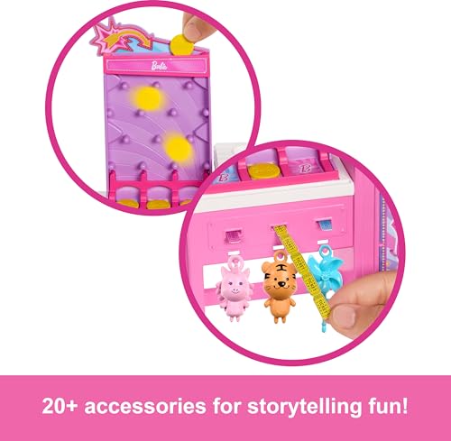BARBIE MYSTERIES BEACH DETECTIVES MALIBU DOLL COTTON CANDY GAME BOOTH PLAYSET CON 20 ACCESORIOS INCLUYENDO PREMIOS - 3