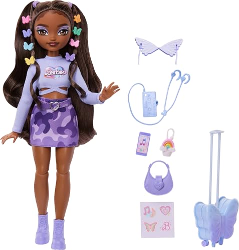 BARBIE DREAM BESTIES WEEKEND GETAWAY BROOKLYN MUÑECA Y ACCESORIOS MUÑECA DE MODA CON MODAS EXTRAÍBLES Y 7 PIEZAS DE JUGUETE - 1
