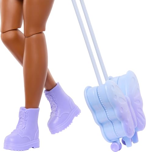 BARBIE DREAM BESTIES WEEKEND GETAWAY BROOKLYN MUÑECA Y ACCESORIOS MUÑECA DE MODA CON MODAS EXTRAÍBLES Y 7 PIEZAS DE JUGUETE - 5