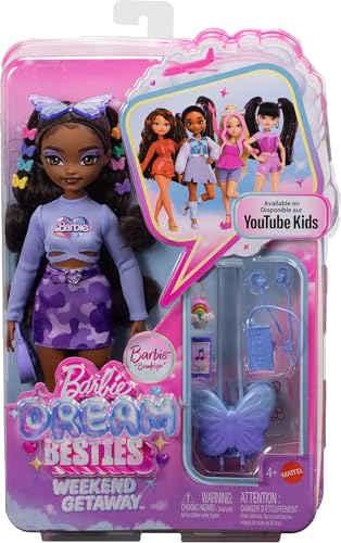 BARBIE DREAM BESTIES WEEKEND GETAWAY BROOKLYN MUÑECA Y ACCESORIOS MUÑECA DE MODA CON MODAS EXTRAÍBLES Y 7 PIEZAS DE JUGUETE - 6