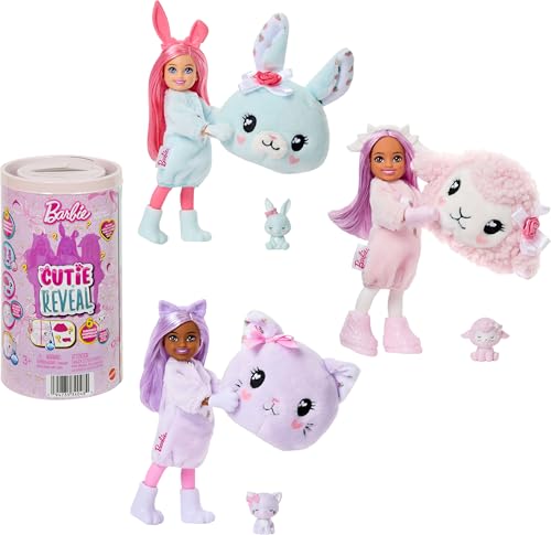 BARBIE CUTIE REVEAL CUDDLY SERIES CHELSEA MUÑECAS PEQUEÑAS Y ACCESORIOS CON 6 SORPRESAS INCLUYENDO CAMBIO DE COLOR Y MINI - 1