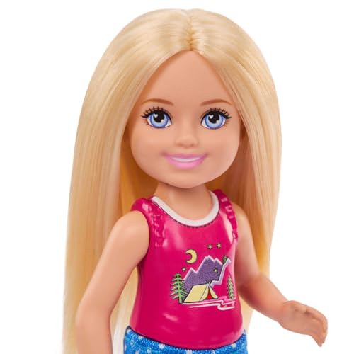 SET DE JUEGOS AL AIRE LIBRE BARBIE CHELSEA CONJUNTO DE FAMILIA Y AMIGOS CON MUÑECA PEQUEÑA RUBIA CACHORRO Y MÁS DE 5 ACCESORIOS - 4