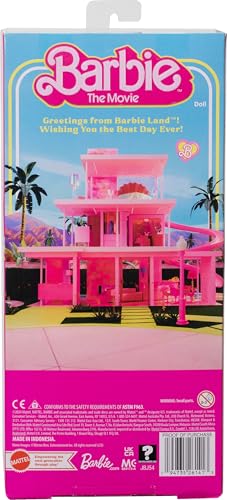 BARBIE THE MOVIE KEN DOLL CON JUEGO DE PLAYA A RAYAS ROSA PASTEL Y VERDE CON TABLA DE SURF Y ZAPATILLAS BLANCAS - 6