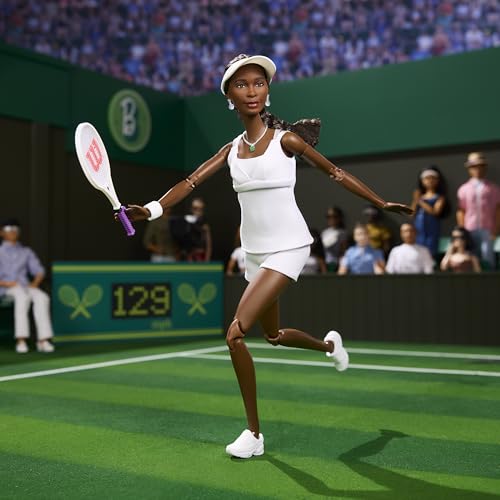 SERIE BARBIE INSPIRING WOMEN MUÑECA DE MODA VENUS WILLIAMS CON UNIFORME DE TENIS CARACTERÍSTICO Y RAQUETA INCLUYE EMBALAJE - 2