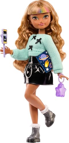MUÑECA BARBIE DREAM BESTIES Y ACCESORIOS MUÑECA DE MODA POSABLE ZIA CON MODAS REMOVIBLES Y PELO ONDULADO MARRÓN 7 PIEZAS - 6