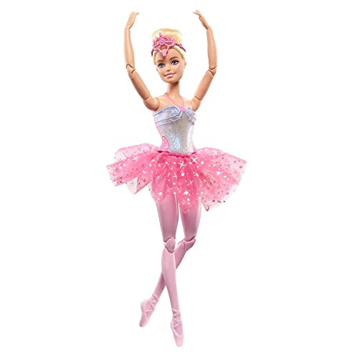 MUÑECA BARBIE DREAMTOPIA TWINKLE LIGHTS BALLERINA CON CABELLO RUBIO Y FUNCIÓN DE LUZ QUE LLEVA UNA CINTA REAL PARA LA CABEZA - 1