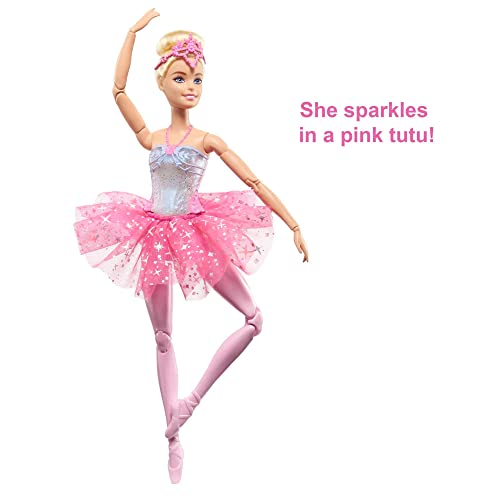 MUÑECA BARBIE DREAMTOPIA TWINKLE LIGHTS BALLERINA CON CABELLO RUBIO Y FUNCIÓN DE LUZ QUE LLEVA UNA CINTA REAL PARA LA CABEZA - 5