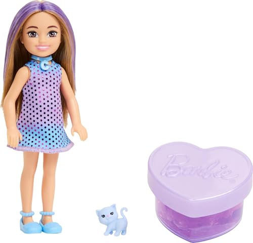 SET DE MUÑECAS BARBIE PARTY UNBOXED CHELSEA SERIE GLAM PARTY CON 6 SORPRESAS INCLUYENDO MASCOTA Y CAMBIO DE COLOR LOS ESTILOS - 5