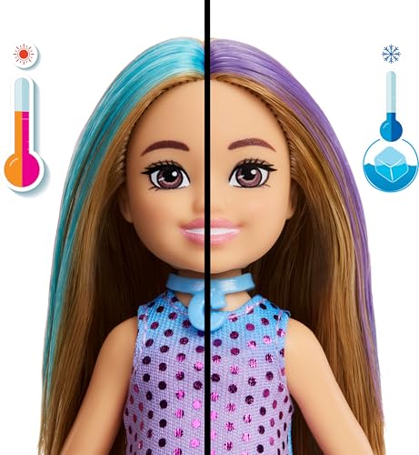 SET DE MUÑECAS BARBIE PARTY UNBOXED CHELSEA SERIE GLAM PARTY CON 6 SORPRESAS INCLUYENDO MASCOTA Y CAMBIO DE COLOR LOS ESTILOS - 6