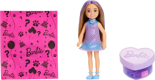 SET DE MUÑECAS BARBIE PARTY UNBOXED CHELSEA SERIE GLAM PARTY CON 6 SORPRESAS INCLUYENDO MASCOTA Y CAMBIO DE COLOR LOS ESTILOS - 7