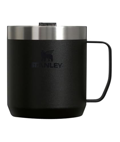 STANLEY TAZA DE CAMPAMENTO STAYHOT 12 OZ TAPA CON PRESIÓN PARA BEBER TAZA PARA CAFÉ TÉ Y BEBIDAS TAZA DE CAFÉ DE ACERO - 1