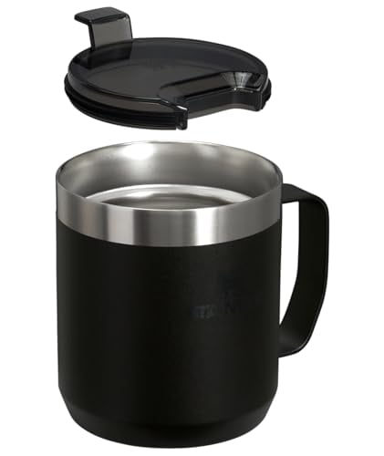 STANLEY TAZA DE CAMPAMENTO STAYHOT 12 OZ TAPA CON PRESIÓN PARA BEBER TAZA PARA CAFÉ TÉ Y BEBIDAS TAZA DE CAFÉ DE ACERO - 2