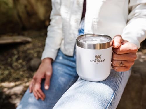 STANLEY TAZA DE CAMPAMENTO STAYHOT 12 OZ TAPA CON PRESIÓN PARA BEBER TAZA PARA CAFÉ TÉ Y BEBIDAS TAZA DE CAFÉ DE ACERO - 4