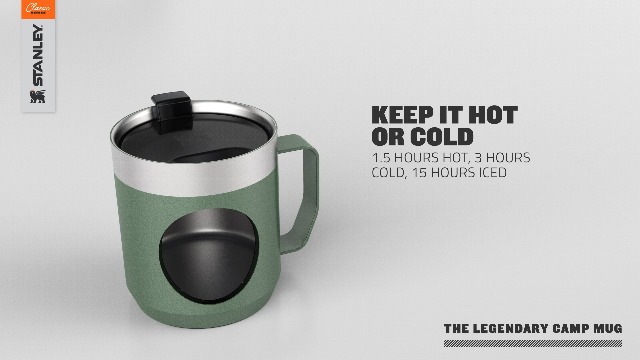 STANLEY TAZA DE CAMPAMENTO STAYHOT 12 OZ TAPA CON PRESIÓN PARA BEBER TAZA PARA CAFÉ TÉ Y BEBIDAS TAZA DE CAFÉ DE ACERO - 7