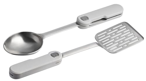 STANLEY WILDFARE PRO JUEGO DE UTENSILIOS PLEGABLES DE ACERO INOXIDABLE ESPÁTULA Y CUCHARA PLEGABLE UTENSILIOS DE COCINA - 1