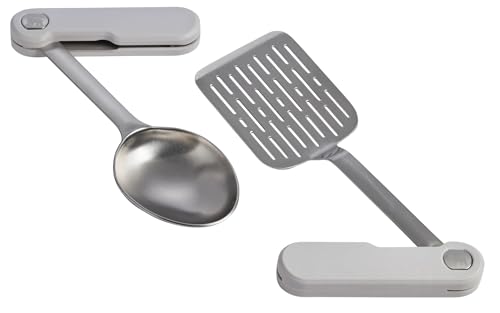 STANLEY WILDFARE PRO JUEGO DE UTENSILIOS PLEGABLES DE ACERO INOXIDABLE ESPÁTULA Y CUCHARA PLEGABLE UTENSILIOS DE COCINA - 2