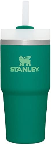 STANLEY QUENCHER H20 VASO CON POPOTE DE 14 OZ TAPA FLOWSTATE DE 3 POSICIONES COMPATIBLE CON PORTAVASOS PARA VIAJES VASO DE ACERO - 1