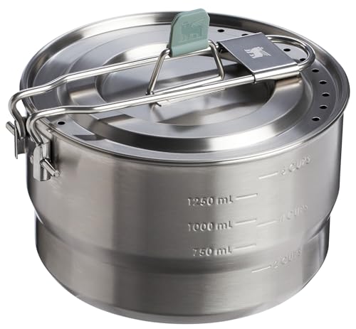 STANLEY WILDFARE GO JUEGO DE PREPARACIÓN Y COCINA DE ACERO INOXIDABLE DE 14 PIEZAS CACEROLA DE 165 CUARTOS DE GALÓN CON MANGO - 3