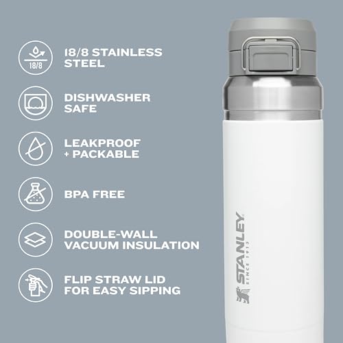 STANLEY QUICK FLIP GO BOTELLA DE AGUA DE 24 OZ TAPA CON BOTÓN PULSADOR A PRUEBA DE FUGAS Y EMPACABLE PARA VIAJES Y DEPORTES - 4