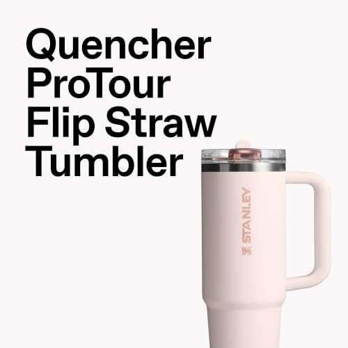 STANLEY QUENCHER PROTOUR VASO DE PAJA CON TAPA A PRUEBA DE FUGAS 30 ONZAS POPOTE Y ASA INTEGRADOS COMPATIBLE CON PORTAVASOS - 4