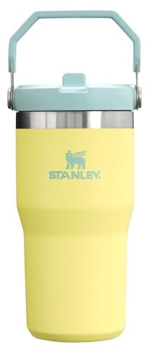 STANLEY ICEFLOW VASO CON PAJILLA ABATIBLE CON ASA DE 20 ONZAS TAPA GIRATORIA Y POPOTE ABATIBLE BOTELLA DE AGUA RESISTENTE - 1