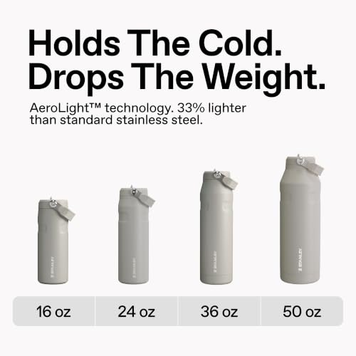 STANLEY ICEFLOW FLIP STRAW 20 WATER BOTTLE 24 OZ BUILTIN STRAW WITH LARGER OPENING LIGHTWEIGHT AND LEAK RESISTANT INSULATED - 5