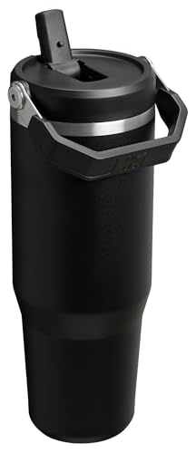 STANLEY ICEFLOW 20 VASO CON PAJILLA ABATIBLE CON ASA 30 ONZAS TAPA GIRATORIA Y POPOTE ABATIBLE BOTELLA DE AGUA RESISTENTE - 3