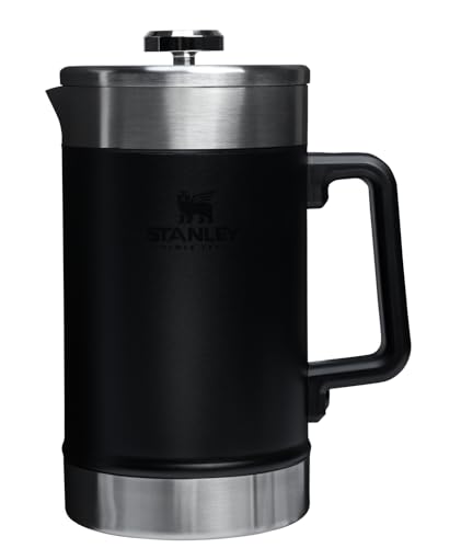 STANLEY CAFETERA CLÁSICA DE PRENSA FRANCESA QUE SE MANTIENE CALIENTE 48 ONZAS INFUSIÓN DE 5 MINUTOS 4 HORAS DE CALOR FILTRO - 1