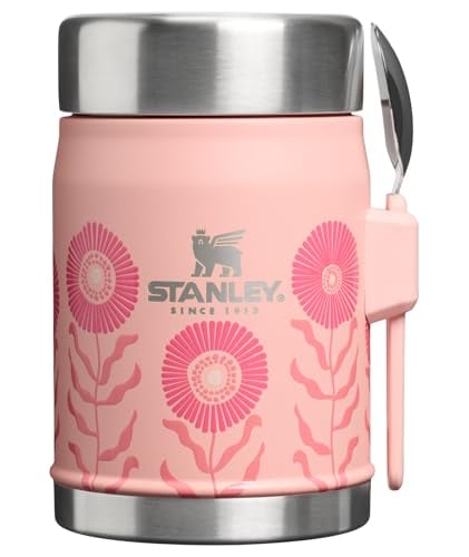 STANLEY CLASSIC FOOD JAR AND SPORK 14 OZ VACUUM INSULATED FOOD CONTAINER WIDE MOUTH SCREW ON LID PACKABLE FOR TRAVEL STAINLESS - 1
