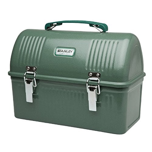 CAJA DE ALMUERZO CLÁSICA STANLEY 10 QT CAJA DE ALMUERZO VINTAGE DE METAL CONTENEDOR DE COMIDA DURADERO CON ASA Y CIERRE ALMACENA - 1