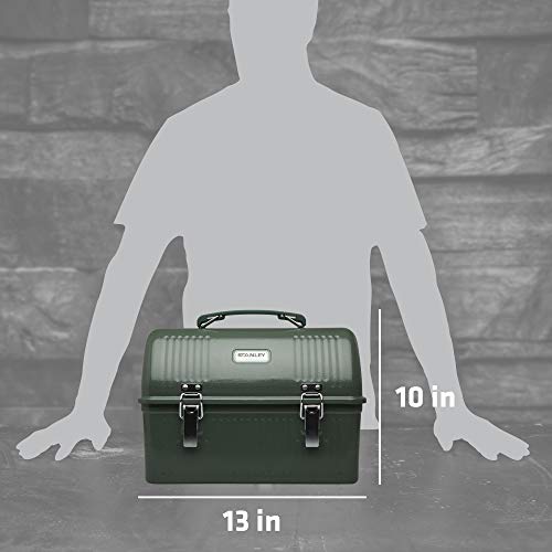 CAJA DE ALMUERZO CLÁSICA STANLEY 10 QT CAJA DE ALMUERZO VINTAGE DE METAL CONTENEDOR DE COMIDA DURADERO CON ASA Y CIERRE ALMACENA - 3