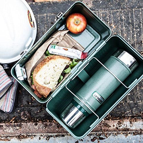 CAJA DE ALMUERZO CLÁSICA STANLEY 10 QT CAJA DE ALMUERZO VINTAGE DE METAL CONTENEDOR DE COMIDA DURADERO CON ASA Y CIERRE ALMACENA - 6