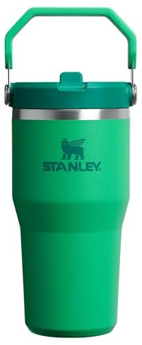 STANLEY ICEFLOW 20 VASO CON PAJITA ABATIBLE CON ASA DE 20 ONZAS TAPA GIRATORIA Y PAJITA ABATIBLE BOTELLA DE AGUA A PRUEBA - 1