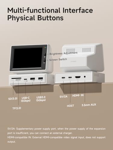 HAGIBIS MINI PANTALLA IPS USB DE 35 PULGADAS CON CONCENTRADOR USB C MONITOR USBC Y HDMI AIDA64 MINI PC CPU RAM HDD MONITOR - 4