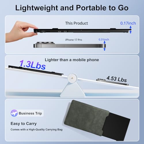 EXTENSOR DE PANTALLA PARA LAPTOP MONITOR PORTÁTIL FHD 1080P IPS DE 14 PULGADAS PARA LAPTOP ULTRAFINO DE 017 PULGADAS Y 13 LIBRAS - 4