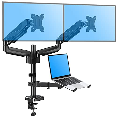 MOUNTUP SOPORTE PARA MONITOR DUAL Y PORTÁTIL SOPORTE DE MONITOR AJUSTABLE PARA 2 PANTALLAS DE COMPUTADORA DE MÁXIMO 27 PULGADAS - 2