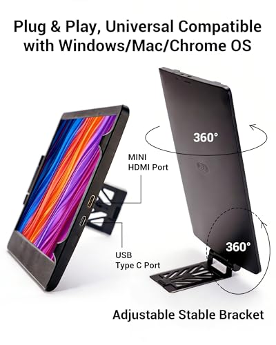 EXTENSOR DE PANTALLA PARA PORTÁTIL EXTENSOR DE MONITOR DUAL HD IPS DE 116 PULGADAS ROTACIÓN DE 360 SOPORTE AJUSTABLE 12 LIBRAS - 4