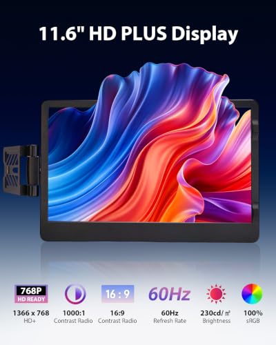 EXTENSOR DE PANTALLA PARA PORTÁTIL EXTENSOR DE MONITOR DUAL HD IPS DE 116 PULGADAS ROTACIÓN DE 360 SOPORTE AJUSTABLE 12 LIBRAS - 5