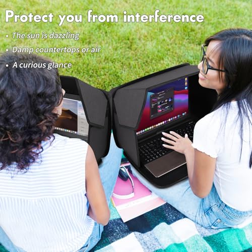 PARASOL PARA LAPTOP PROTECTOR CONTRA DESLUMBRAMIENTO PARA LAPTOP PANTALLA DE PRIVACIDAD BOLSA PARA TRABAJAR AL AIRE LIBRE - 4