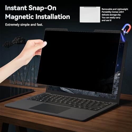 PANTALLA MAGNÉTICA DE PRIVACIDAD PARA LAPTOP DE 14 PULGADAS PARA MONITOR DE COMPUTADORA 169 PROTECTOR DE FILTRO DE LUZ AZUL - 4