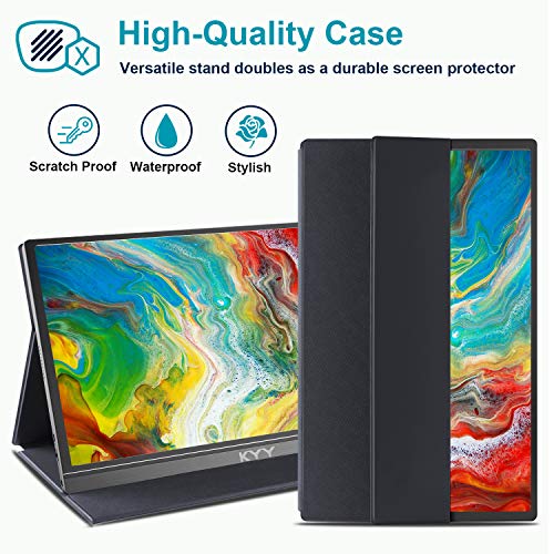 KYY MONITOR PORTÁTIL DE 156 PULGADAS 1080P FHD USBC PANTALLA DE COMPUTADORA HDMI HDR IPS MONITOR DE JUEGOS CON CUBIERTA - 5