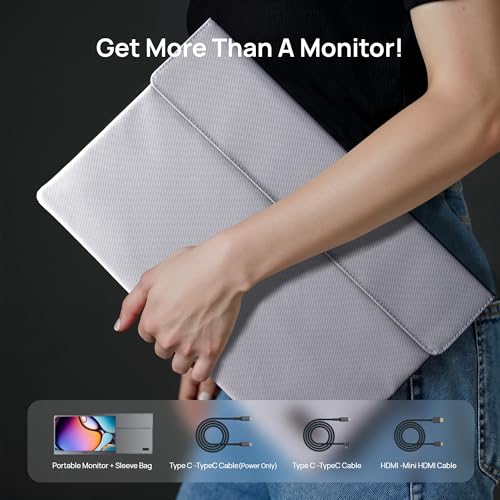 ARZOPA MONITOR PORTÁTIL 161 PULGADAS 25 K 180 HZ 2560 X 1440 QHD 107X25 SRGB SOPORTE INTEGRADO HDR ULTRADELGADO SEGUNDA PANTALLA - 8