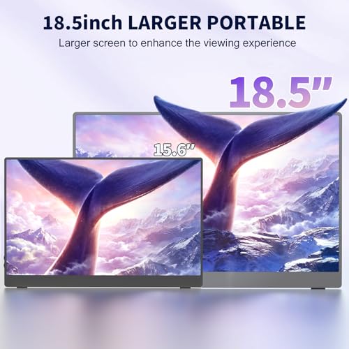 COOLHOOD MONITOR PORTÁTIL DE 185 PULGADAS PARA LAPTOP 1080P FHD 120HZ 125X25 SRGB USBC HDMI MONITOR DE VIAJE PARA LAPTOP MAC PC - 6