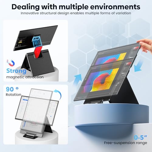MONITOR PORTÁTIL GRANDE DE 24 PULGADAS EXTENSOR DE PANTALLA PARA LAPTOP 1080P FHD 100HZ IPS MONITOR DE VIAJE PARA TRABAJO - 7